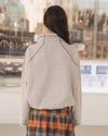 BASERANGE 25 Autumn/Winter FOLD Turtleneck Sweater France BAS-PUFOT-RCF-AU25-Grey Melange